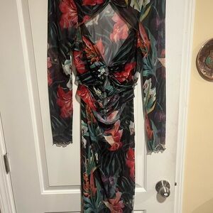 Fashion to Figure Floral Print Midi Dress